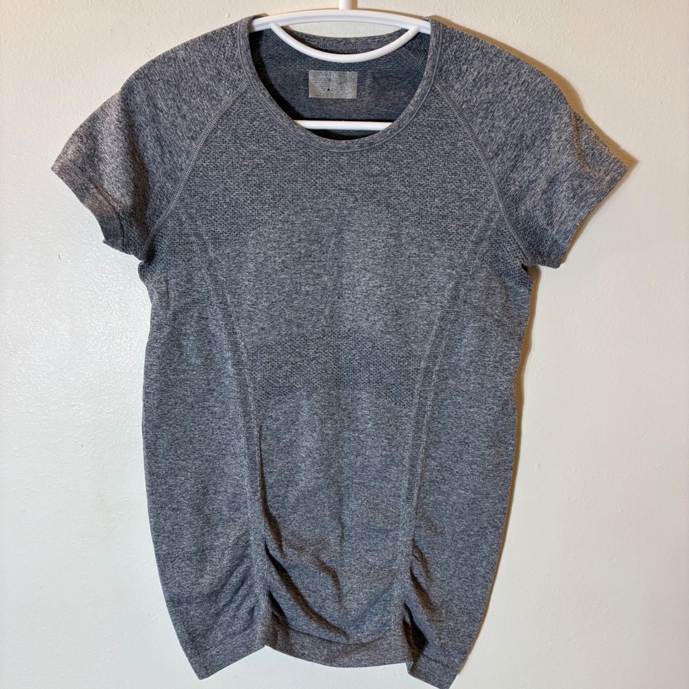 Athleta Fastest Track Ruched Short Sleeve Top Size Small